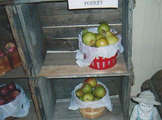 Pears in baskets