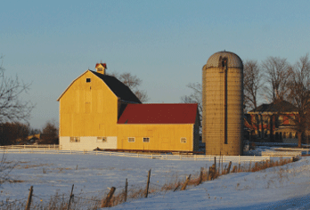 winter barn