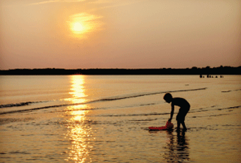 sunset sandbanks