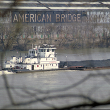 Coal barge in Pittsburgh