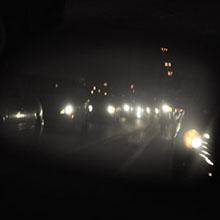 Traffic jam headlights Toronto
