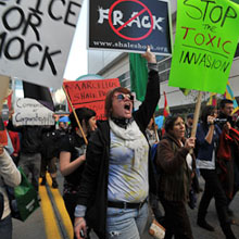no fracking protest
