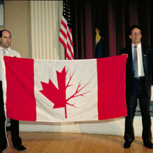 Canada flag acid rain forest dieback