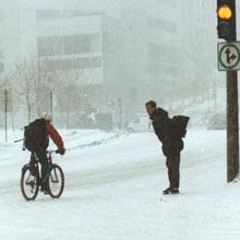 Montreal bicycle winter