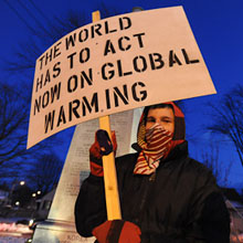 Global warming climate change protest