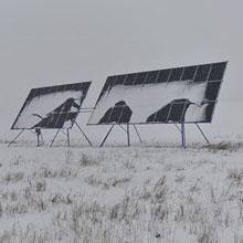 solar panel snow