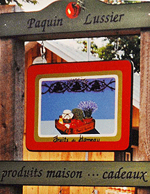 Apple pomme sign