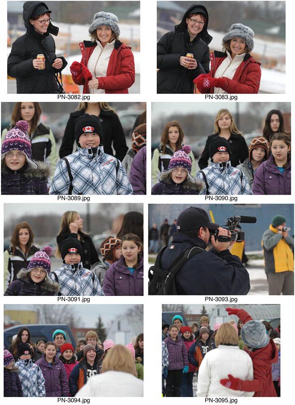 Rehearsal for the Olympic Torch Relay event in Picton, Ontario.