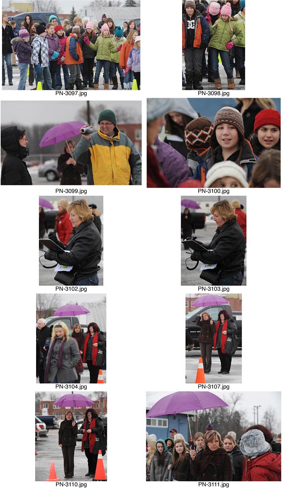 Rehearsal for the Olympic Torch Relay event in Picton, Ontario.