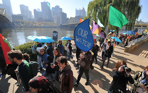 Marcellus protest Pittsburgh