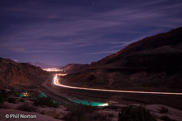 Canyon at night at Moab, Utah