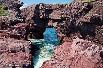 Sea Arch on the east coast of Newfoundland