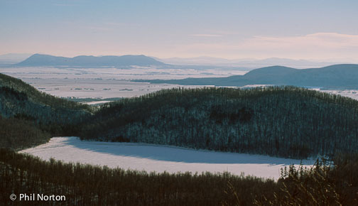 Mont St-Hilaire vu view sommet summit en hiver in winter